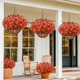 thumbnail image 4 of Yastouay Artificial Hanging Flowers Basket for Outdoors,24 Pcs Faux Plants with Baskets for Home Garden Porch Decor, 4 of 7