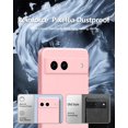 thumbnail image 4 of 3 in 1 for Google Pixel 6A Case, with 2 Pack Screen Protector, with Full Camera Cover Protection，Liquid Silicone Slim Shockproof Protective Phone Case [Microfiber Lining] (Pink)…, 4 of 12
