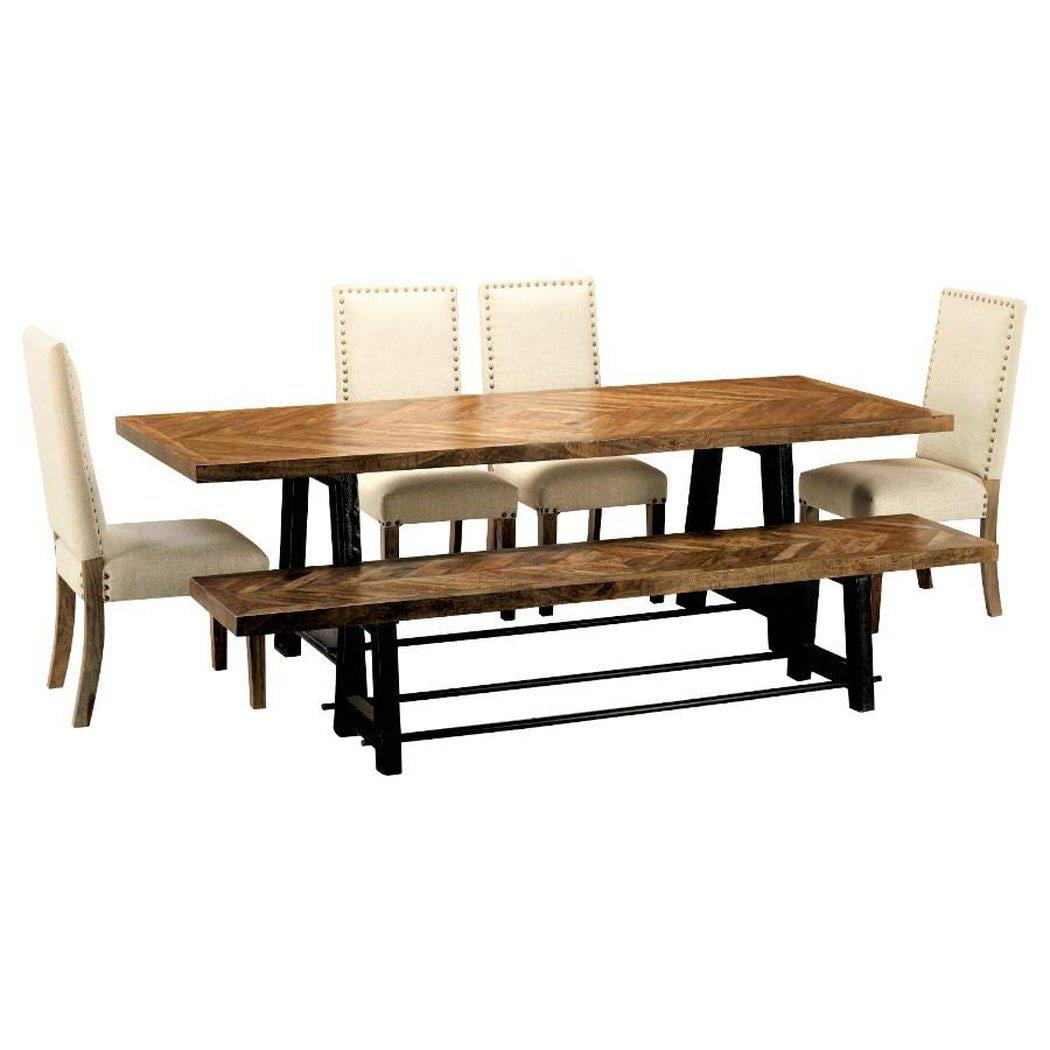 96 Rectangular Dining Table For 8 Or 10 Industrial Rustic Style Com 96 Rectangular Dining Table For 8 Or, Rustic Rectangular Dining Table