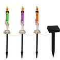 thumbnail image 3 of Solar Halloween Lights Outdoor, 3 Pack LED Skull Hand Candles with Stakes, Weather-Resistant Plastic, Auto On/Off, 55 cm Tall, 3 of 4
