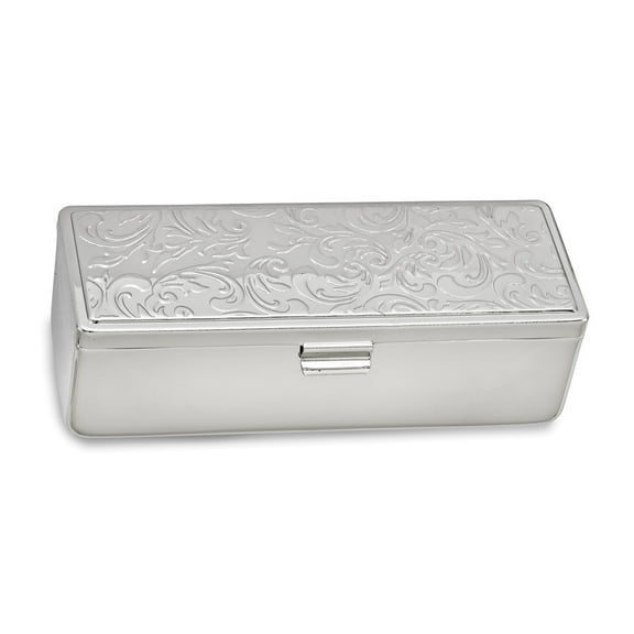 FB Jewels Silver-tone Swirl Design Lipstick Case w/Mirror