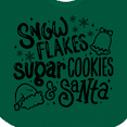 thumbnail image 4 of Inktastic Christmas Snowflakes Sugar Cookies and Santa Boys or Girls Baby Bib, 4 of 4