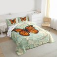 thumbnail image 3 of Homewish Rustic Butterfly Bedding Comforter Set,Cartoon Animal Twin Comforter Sets,Green Paingting Aesthetic Bedding Set For Girl,Luxury Bedroom Decor Reversible,2pcs, 3 of 8