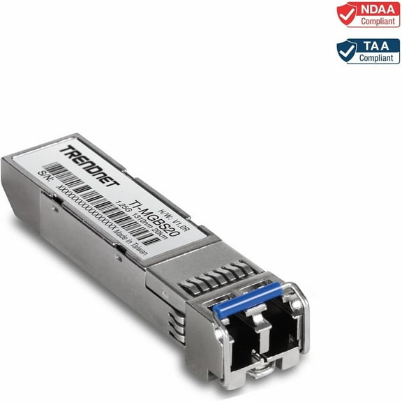 TRENDnet TI-MGBS20, 1000Base-LX Industrial SFP Single- Mode LC Module (20km),