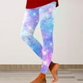 thumbnail image 2 of Sweatpants Women Galaxy Colorful Yoga Leggings Fancy Glitter 3D Printing Costume Pants Soft Polyester & Spandex Fabric Eye-Catching Design L Women's Pants, 2 of 4