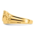 thumbnail image 4 of 14K Yellow Gold Ring Band Themed Polished Ladies Claddagh, 4 of 5