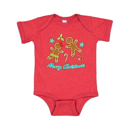 

Inktastic Merry Christmas with gingerbread cookies Gift Baby Boy or Baby Girl Bodysuit