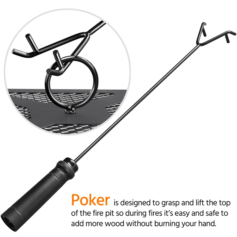 Topeakmart 32'' Outdoor Metal Fire Pit Square Garden Stove Brazier for Barbecue, Heating, Cooling Drinks w/Cover & Poker Black Topeakmart 32'' Outdoor Metal Fire Pit Square Garden Stove Brazier for Barbecue, Heating, Cooling Drinks w/Cover & Poker Black