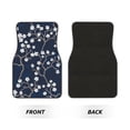 thumbnail image 2 of Balery Cherry Blossoms on Navy Background Juego de 4 Alfombrillas para Auto, Revestimientos de Caucho Resistente, Diseño Antideslizante, 2 of 7