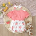 thumbnail image 4 of Baby Girls Sets Clothing Fruits Prints Short Sleeve Ruffles Jumpsuits & Rompers Clothes Daily-Wear, 4 of 6