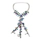thumbnail image 1 of Pulsera de anillo de aleación con decoración de diamantes de imitación hermosa para mujer (colorido plateado), 1 of 5