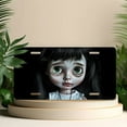 thumbnail image 4 of License Plate, Doll Portrait Decorative Front,Personalized Stainless Steel License Plate Cover For Men Women,12.2" X 6.2", 4 of 6
