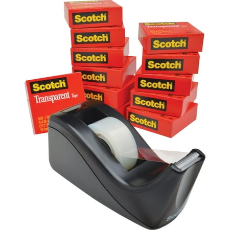 Scotch, MMM600KC60, Tape Value Pack with Dispenser, 12 / Pack,