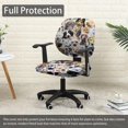 thumbnail image 4 of Office Chair Cover Stretchable Computer Desk Chair Seat Covers 2 Piece Waterproof Swivel Chair Protective Slipcover, 4 of 6