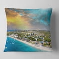 thumbnail image 2 of Designart Panoramic Caribbean Island - Landscape Photography Throw Pillow - 18x18, 2 of 5