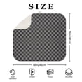 thumbnail image 4 of Gray and Black Checkerboard Pattern Dish Drying Mat for Kitchen 1 Pack, Ultra Absorbent Microfiber Dishes Drainer Mats,16"x18", 4 of 6