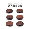 thumbnail image 3 of OATIPHO 6Pcs Coffee Locking Guitar Tuners Replacement Set with Red Acrylic Buttons for Acoustic Guitar, 3 of 8