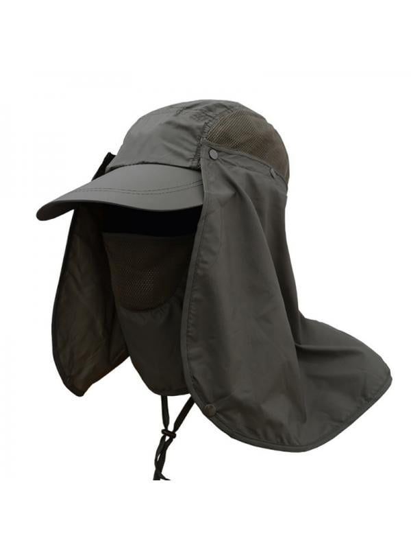 Visor Outdoor UV Protection Sun Hat Neck Face Flap Wide Brim Cap Fishing Hiking 
