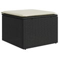 thumbnail image 5 of vidaXL Garden Sofa Set Black PE Rattan Large Adjustable Armrests, 5 of 10