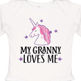 thumbnail image 4 of Inktastic My Granny Loves Me Unicorn Girls Long Sleeve Baby Bodysuit, 4 of 5