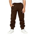 thumbnail image 3 of Edvintorg Boys Sweatpants Solid Color Casual Jogger Elastic Waisted Cuffed Athletic Pant with with Pocket Kids Clothes Size 5-14, 3 of 8