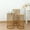 Gold, variant on Efavormart Set of 3 Gold Metal Cylinder Plinth Pedestal Stands, Round Mesh Pillar Cake Display Stand in Hollow Overlapping Circles Pattern - 24",32",40"