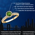 thumbnail image 2 of Gem Stone King 10K Yellow Gold Green Chrome Diopside and Lab Grown Diamond Engagement Ring for Women | 0.79 Cttw | Round 5MM | Gemstone Birthstone | Size 7, 2 of 6