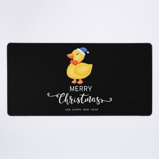 Una NUEVA Feliz Navidad - Tapete de escritorio con saludos de Santa Ducky