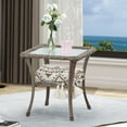 thumbnail image 4 of Meetleisure Rattan Wicker Coffee Table Glass Top Steel Frame Patio Table, 4 of 5