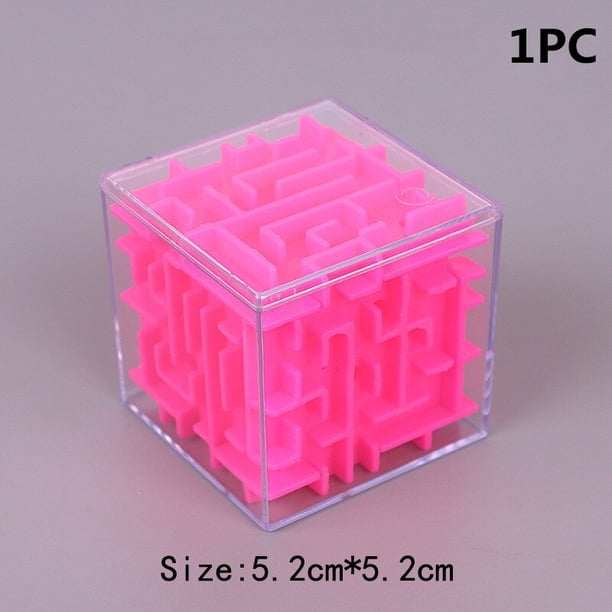 TOBEFU cubo mágico de laberinto 3D, rompecabezas transparente de seis lados, Cubo de velocidad, juego de Bola rodante, juguetes educativos para niños Fivean unisex