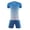 Blue, variant on Yuncity Toddler Boys Outfit Short Sleeve Crew Neck Gradient Color Tops With Shorts 2 Pieces Set Summer Youth Sport Football Outdoor Daily Wear Kids Clothes Set Size 6-7 Years Black