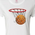 thumbnail image 4 of Inktastic Basketball Swish Women's T-Shirt, 4 of 5