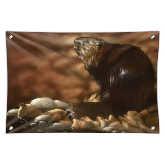 Beaver by the River Home Business Office Sign