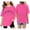 Hot Pink, variant on Girls Shirts Oversized Plus Size Casual Letter Print Short Sleeved Top Summer Loose Fit Basic Red Shirt Size 3-4 Y