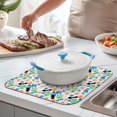 thumbnail image 2 of Pioneer Flower Floral Print Pattern Kitchen Dish Drying Mat 1 Pack, Ultra Absorbent Microfiber Drainer Mat, 16"x18", 2 of 6