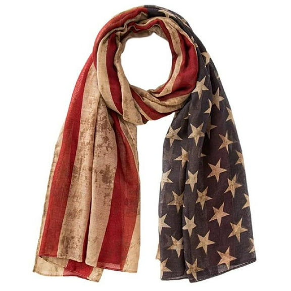 Star Pattern Scarf, Soft and Comfortable, Suitable for Independence Day