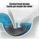 thumbnail image 4 of Cepillo para inodoro con cabezal de goma y ranura 2 en 1 | Limpia esquinas y grietas | Limpiador de inodoro de plástico azul o gris | Herramienta de limpieza para baño de 14,96 pulgadas, 4 of 6