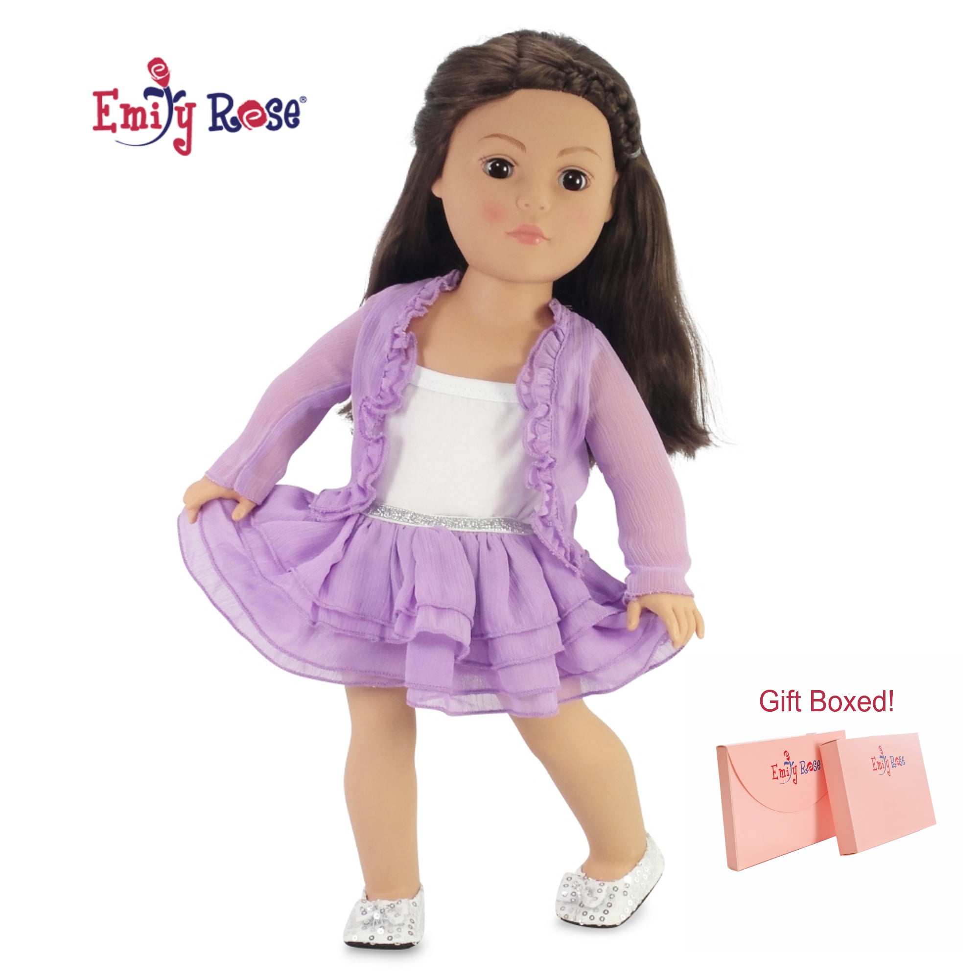Purple Metallic Layered Look Top Doll Clothes for 18 inch American Girl 