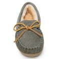thumbnail image 3 of Minnetonka Women's Suede Sheepskin Hardsole Moc Slipper, 3 of 3
