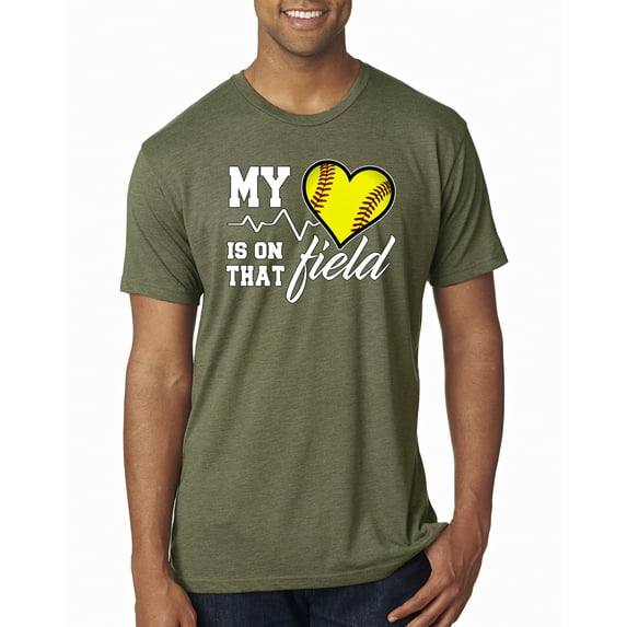Wild Bobby, My Heart Is On That Tennis Field, Sports, Men Premium Tri Blend Tee, Military Green, Medium
