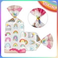 thumbnail image 3 of 100 PCS Rainbow Party Favor Bags - Colorful Cloud and Rainbow Goodie Bags, Plastic Rainbows Cello Cellophane Gift Candy Treat Bag with 50Pcs Twist Ties for Kids Girls Birthday Party Supplies Favors, 3 of 7
