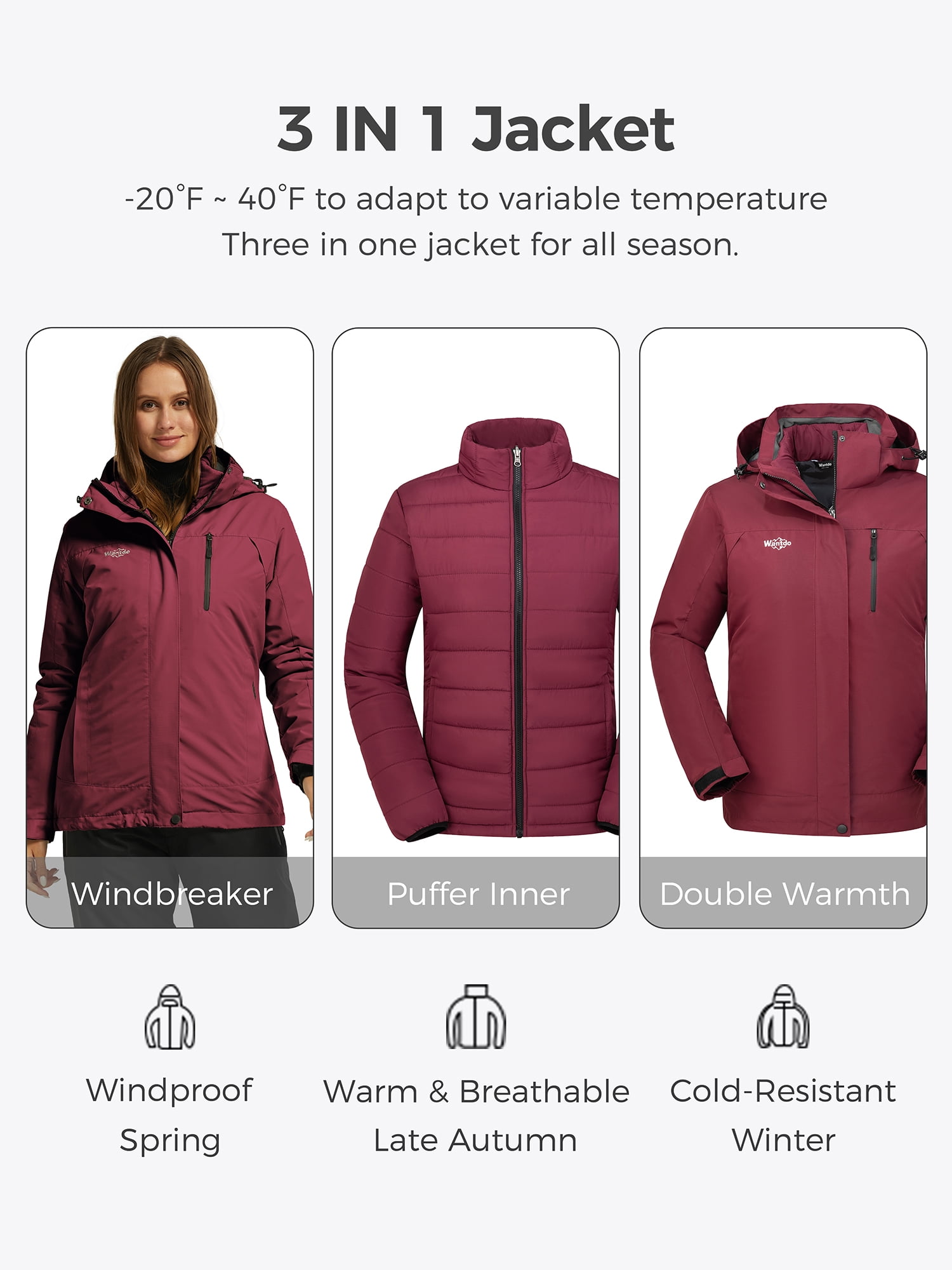 3 in top one ski jacket