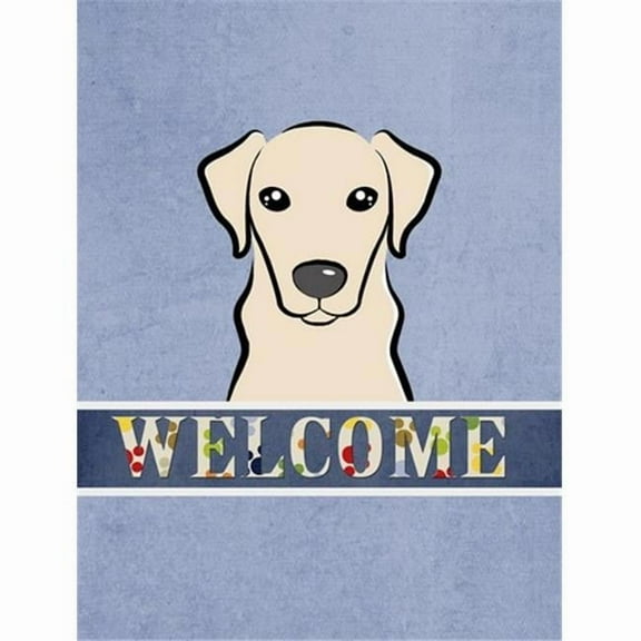 Caroline's Treasures BB1408GF Yellow Labrador Welcome Flag Garden Size , Small, multicolor