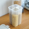 thumbnail image 4 of OULII Airtight Cereal Dispenser Grain Storage Pot Square Clear 1Pack, 4 of 8