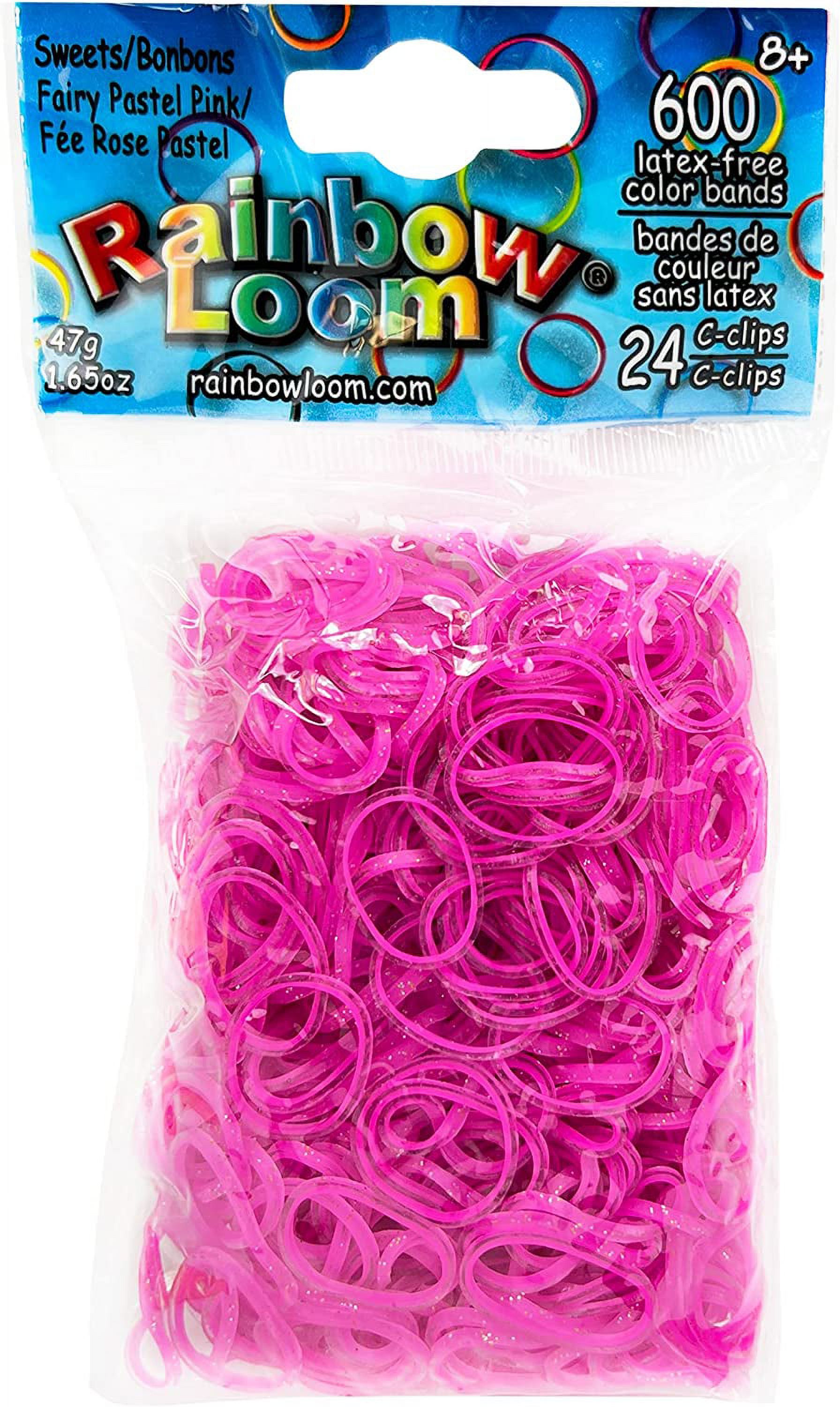 Rainbow Loom Sweets Fairy Pastel Pink Rubber Bands Refill Pack [600 Count]