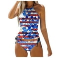 thumbnail image 1 of MKLEKYY Trajes De Baño Completo Mujer Women'S Bikini Sets 2 Piece Swimsuit High Waisted V Neck Front Adjustable Straps Bathing Suit, 1 of 5