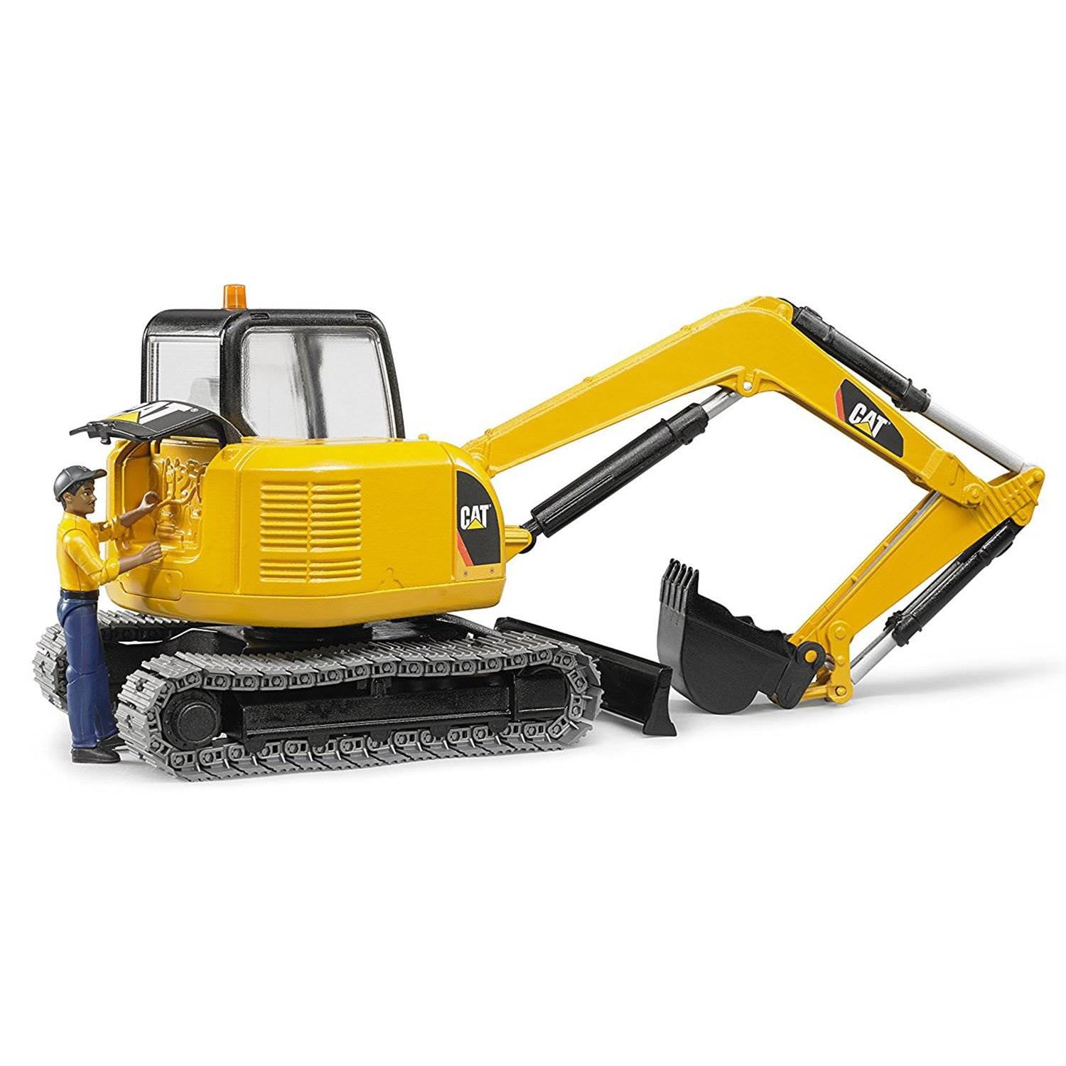 Caterpillar Mini Excavator, Durable 1:16 Toy with Working Arm and