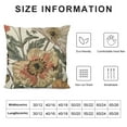 thumbnail image 5 of YINGXI Brown Rust Red Vintage Floral Pillow Covers Rustic Flowers Print Decorative Throw Pillows Outdoor Country Decorations Pillow Cases for Couch Sofa Bed Decor 22x22in, 5 of 5