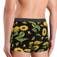 thumbnail image 5 of Balery Bees and Sunflowers Men's Boxer Briefs, Soft and Breathable Cotton Underwear with nylon Waistband-Small, 5 of 9