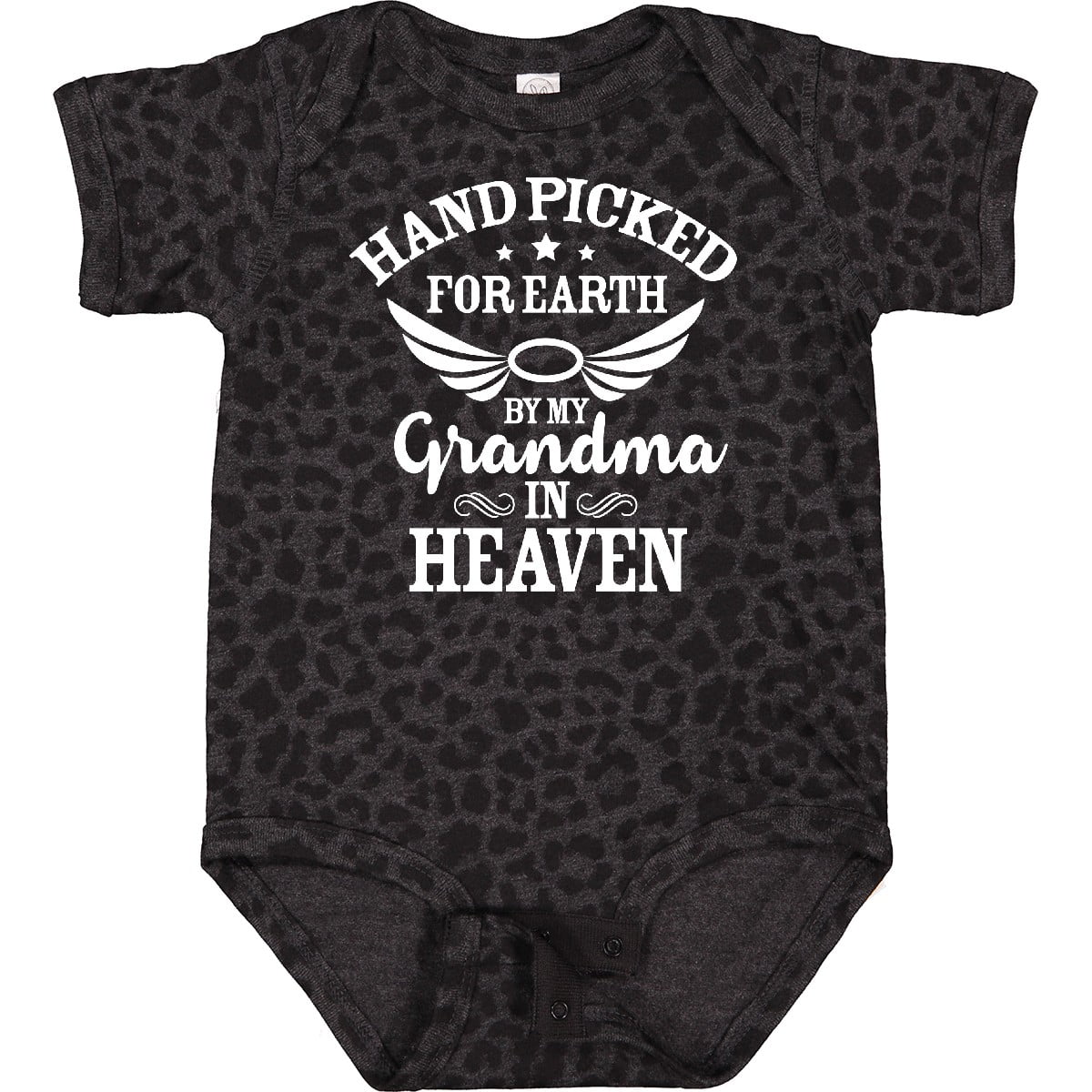Inktastic Handpicked for Earth by My Grandma in Heaven Angel Wings Boys or Girls Baby Bodysuit